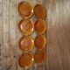 8 glazed flat plates with vintage fish decoration Saint Amand