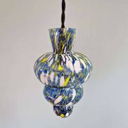 A pair of multicoloured blown glass suspensions, Murano, 1950-60.