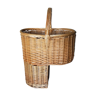 Asymmetrical woven rattan basket