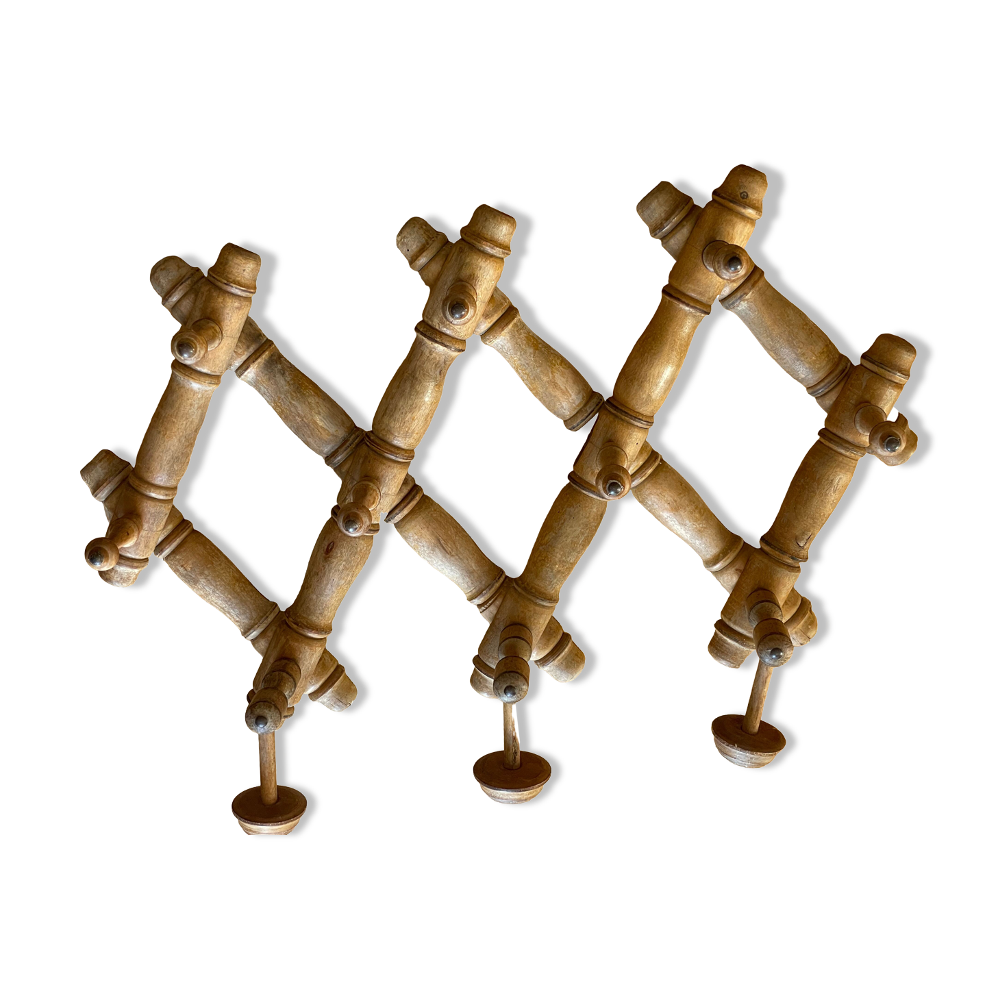 Wooden accordion coat rack