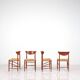 Ensemble de 4 chaises à repas en teck par Peter Hvidt & Orla Molgaard-Nielsen