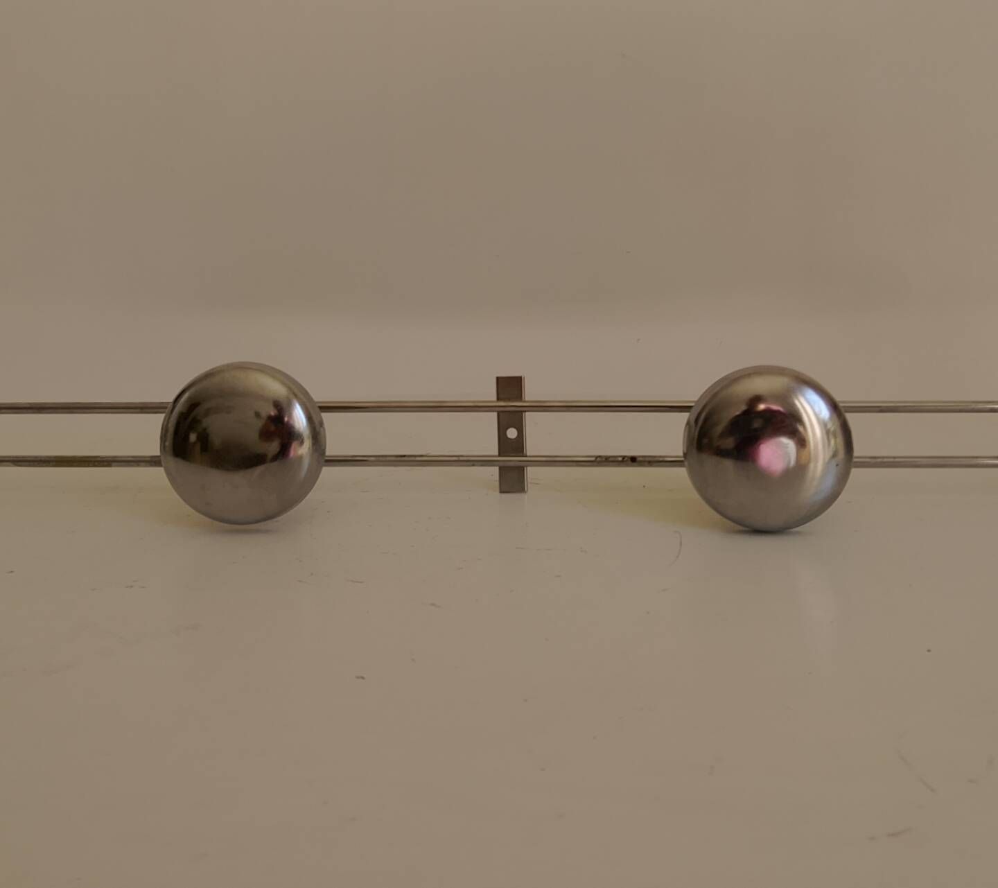 Vintage chrome wall coat rack from the 70s
