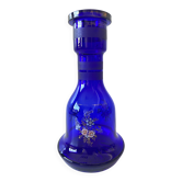 Atypique Gros Vase Photophore Verre Épais Bleu Cobalt Décoratif Carafe