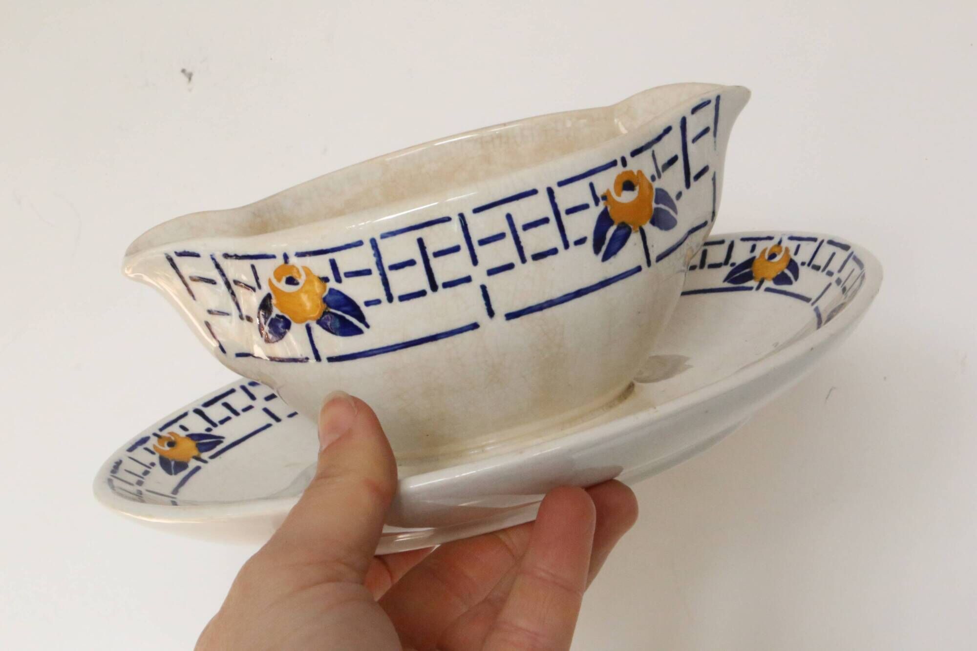 Saucière sarreguemines, ribeauville model, 1930/40, vintage french