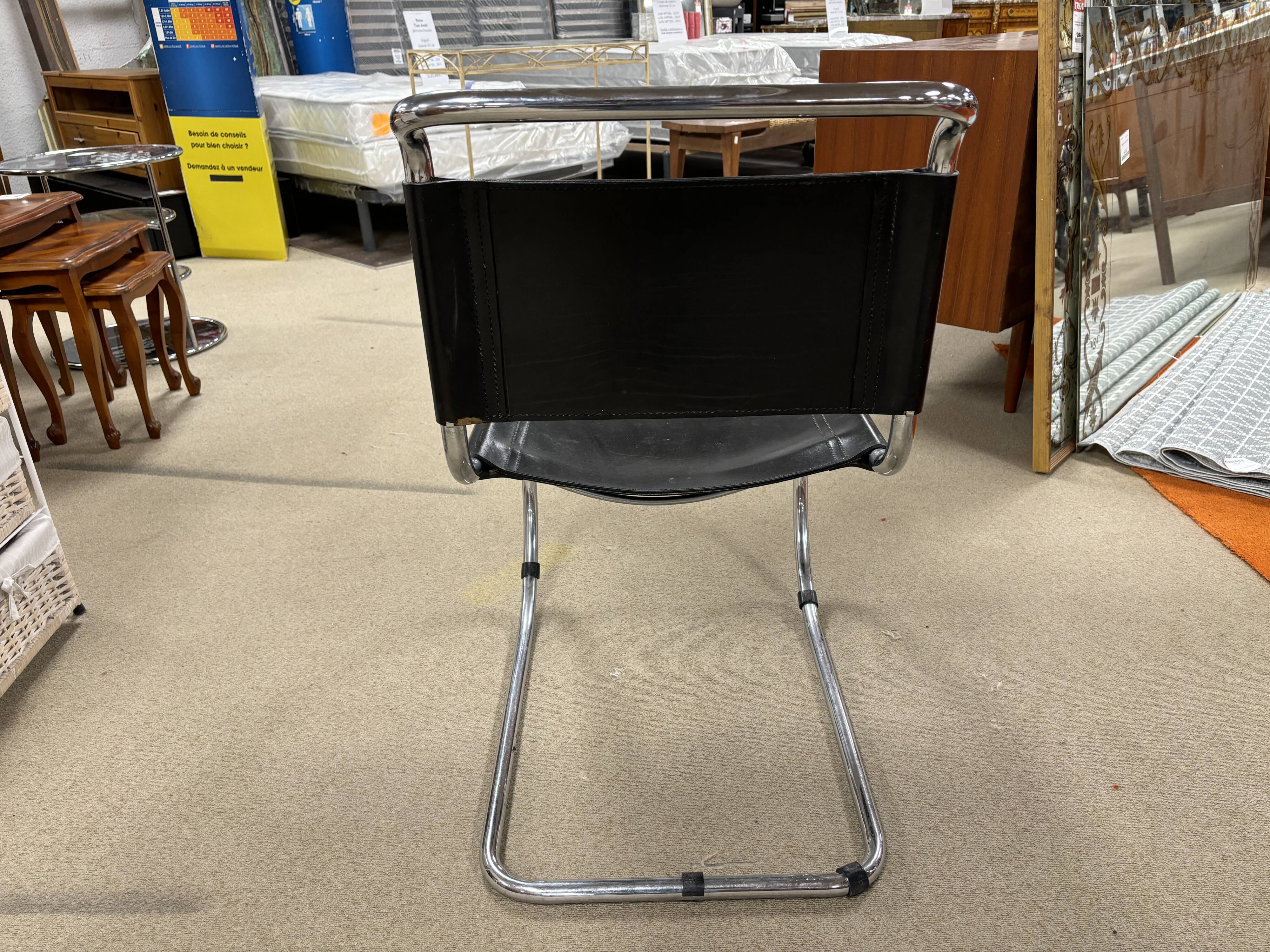 set of 4 MR side chairs by Ludwig Mies Van Der Rohe, Fasem edition, 1983