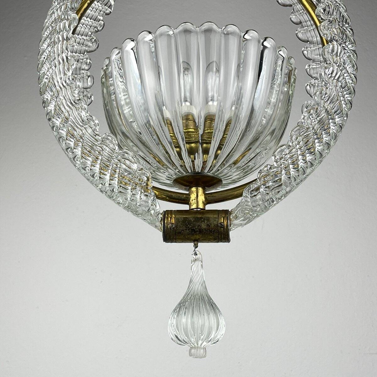 Murano chandelier by Ercole Barovier for Barovier & Toso, 1930s
