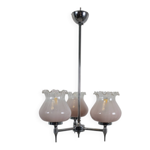 Lustre 3 feux vintage - rose