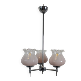 Vintage lustre in pink opaline – Three lights for a subdued atmosphere