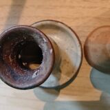 Bougeoirs en grès vintage
