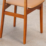 Series of 4 scandinavian chairs with curved back 1960