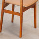Série de 4 chaises scandinaves à dossier courbé 1960