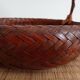 Japanese woven bamboo basket. Ikebana.