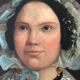 Antique Vintage Oil Portrait Painting of a Dutch Lady, 19th Century