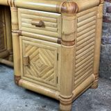 Vintage bamboo dressing table 1970