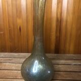 Ancien vase soliflore biot verre soufflé bullé vintage #a408