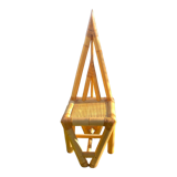 Chaise triangle design 50 en bambou
