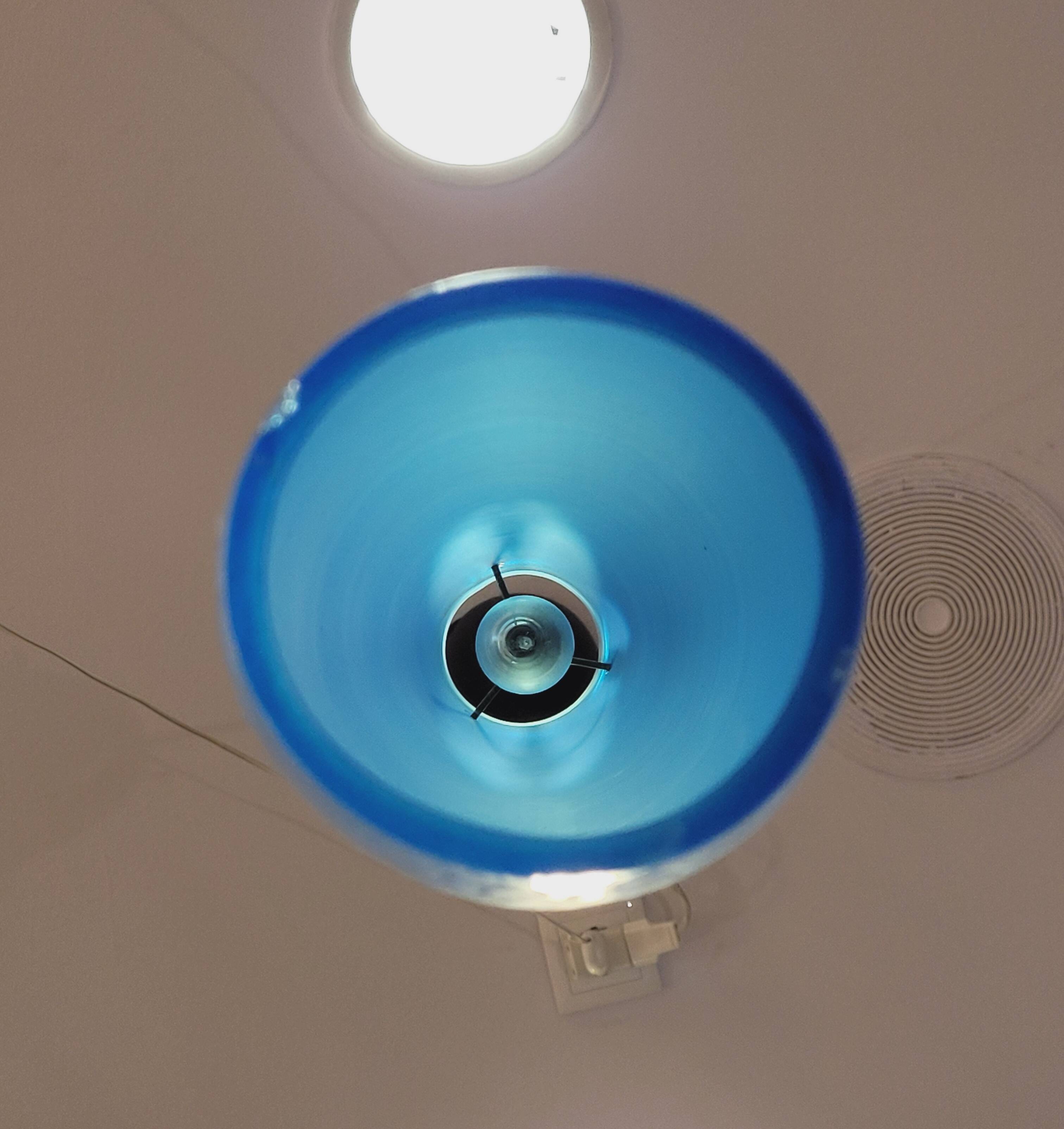 Blue tech lamp, Murano crystal, Vetreria Vistosi, 70's – Italy