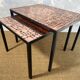 Nested copper tables by Herbert Hirche for Rosenthal, Germany, 1970s.