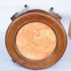 Art Deco wood stand French planter with stone plaque