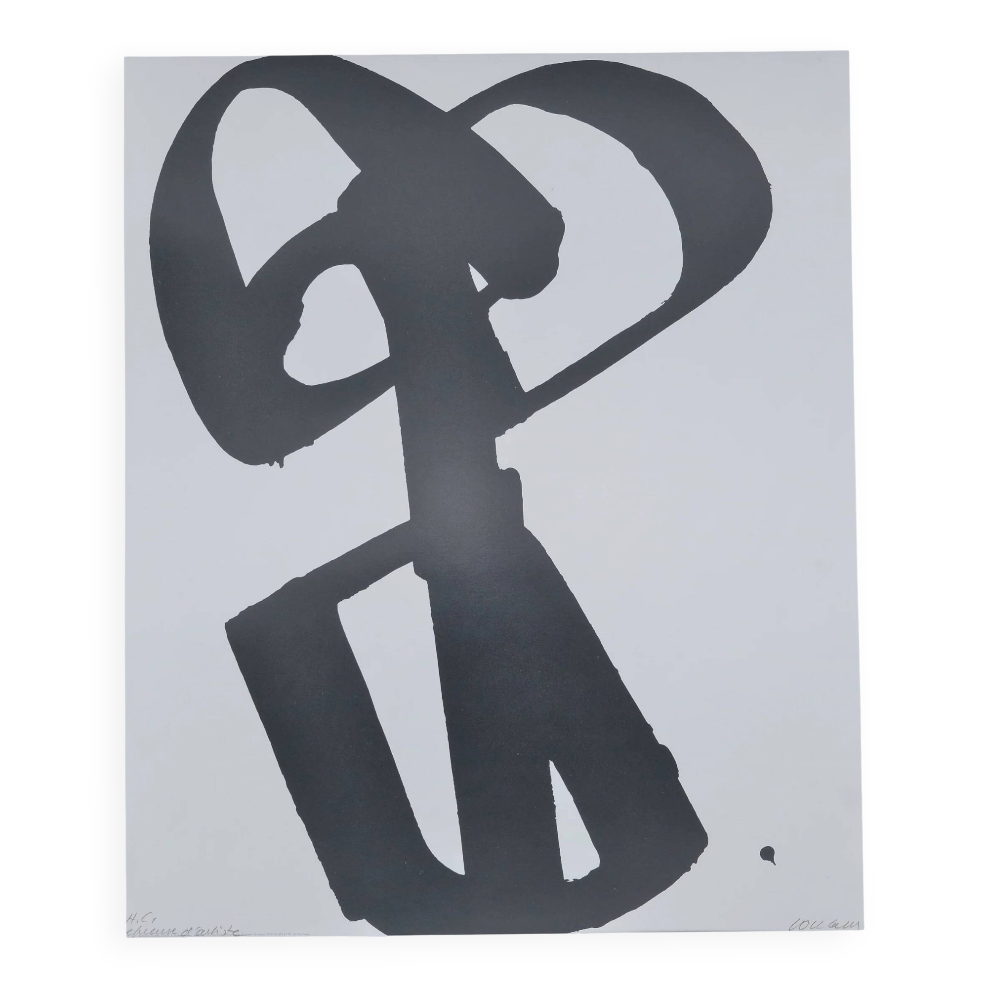 Pierre Soulages: Silkscreen No. 1 - Original signed poster