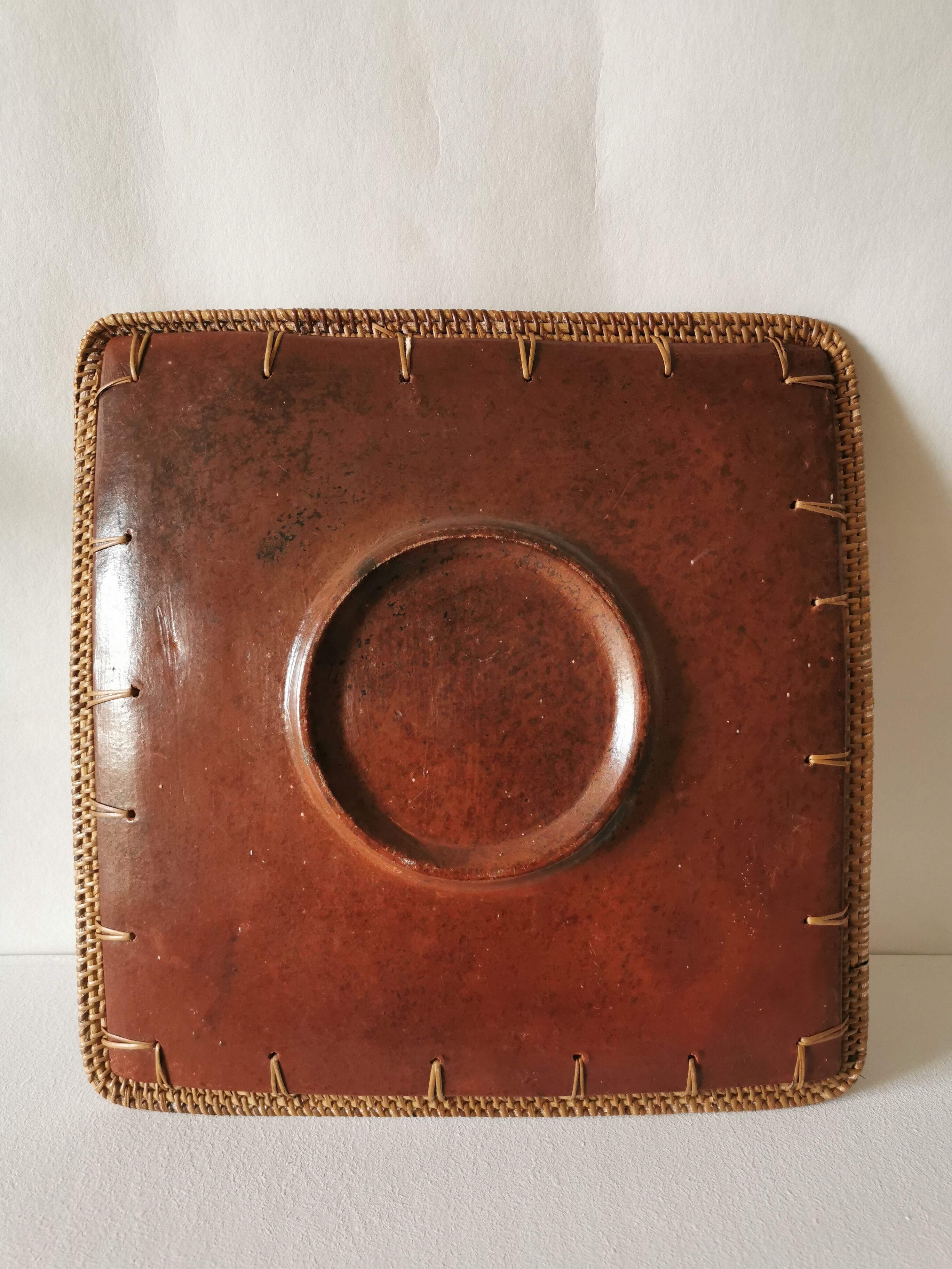 Ceramic and rattan top