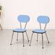 2 sky blue formica chairs - very good vintage condition
