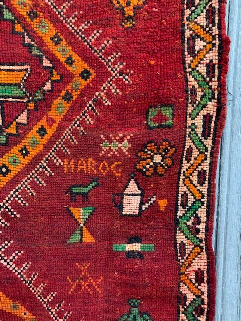 Moroccan berber wool rug 130x76cm