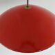 Danish red metal pendant lamp by Preben Fabricius & Jørgen Kastholm for Nordisk Solar, 1960s