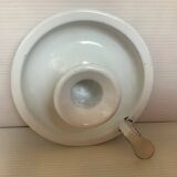 Cave rat candle holder in enamelled sheet metal