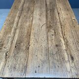 Large oak farmhouse table from France, early 1900s