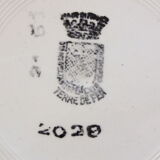 6 Hollow plates of the 40s decoration Flowers - Saint Amand Terre de Fer