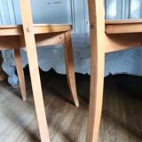 Set of 2 wooden bistro chairs