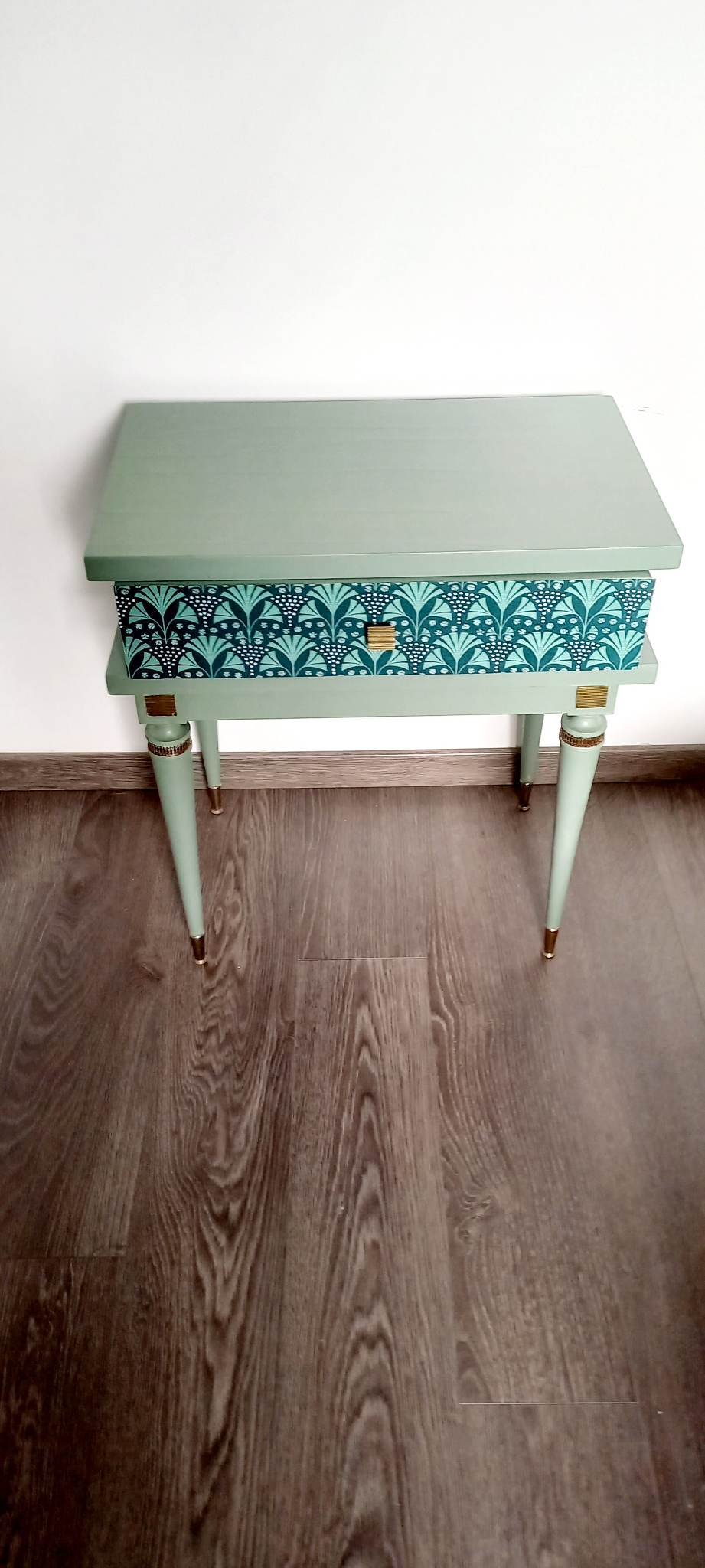 Vintage bedside table revamped