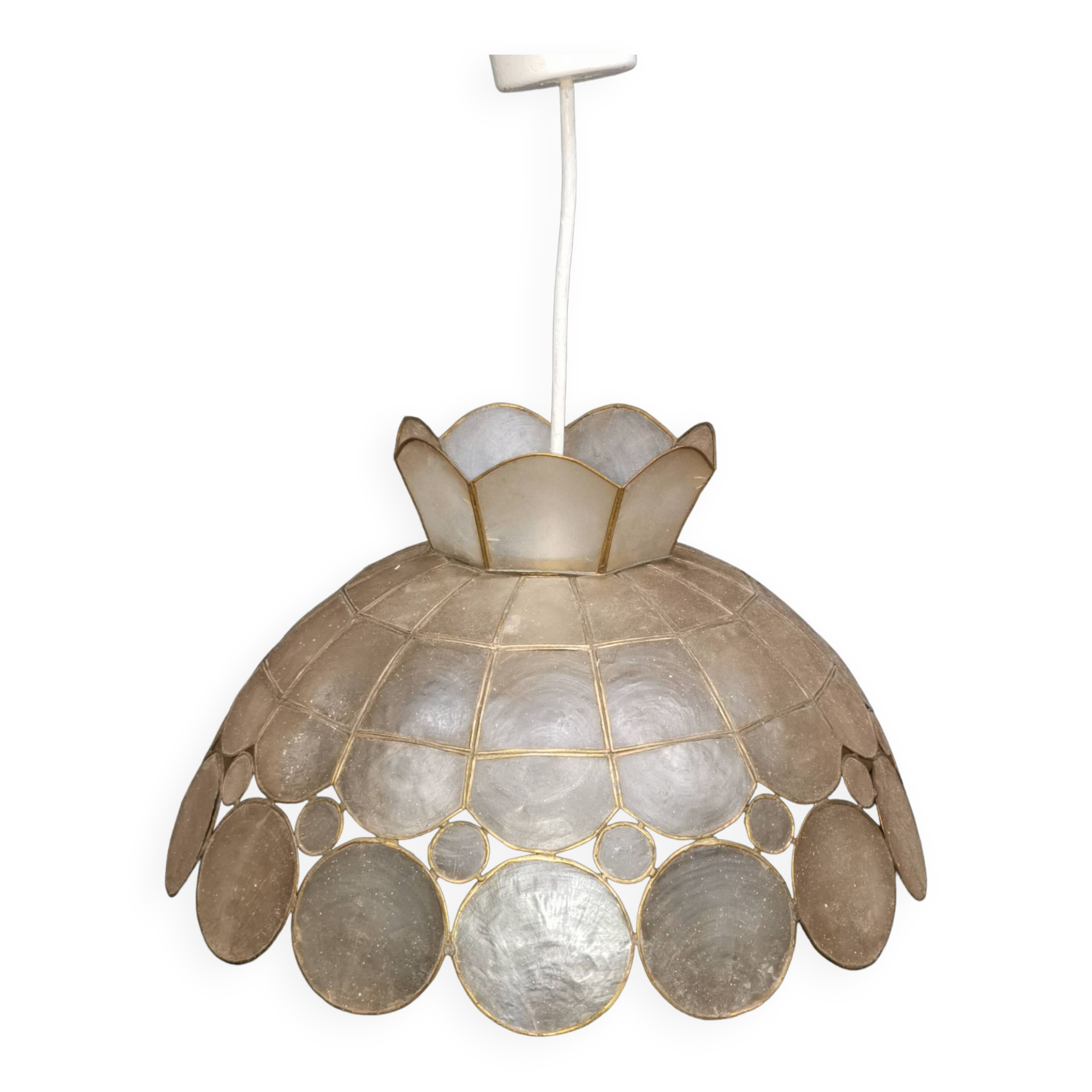 Vintage chandelier, mother-of-pearl suspension