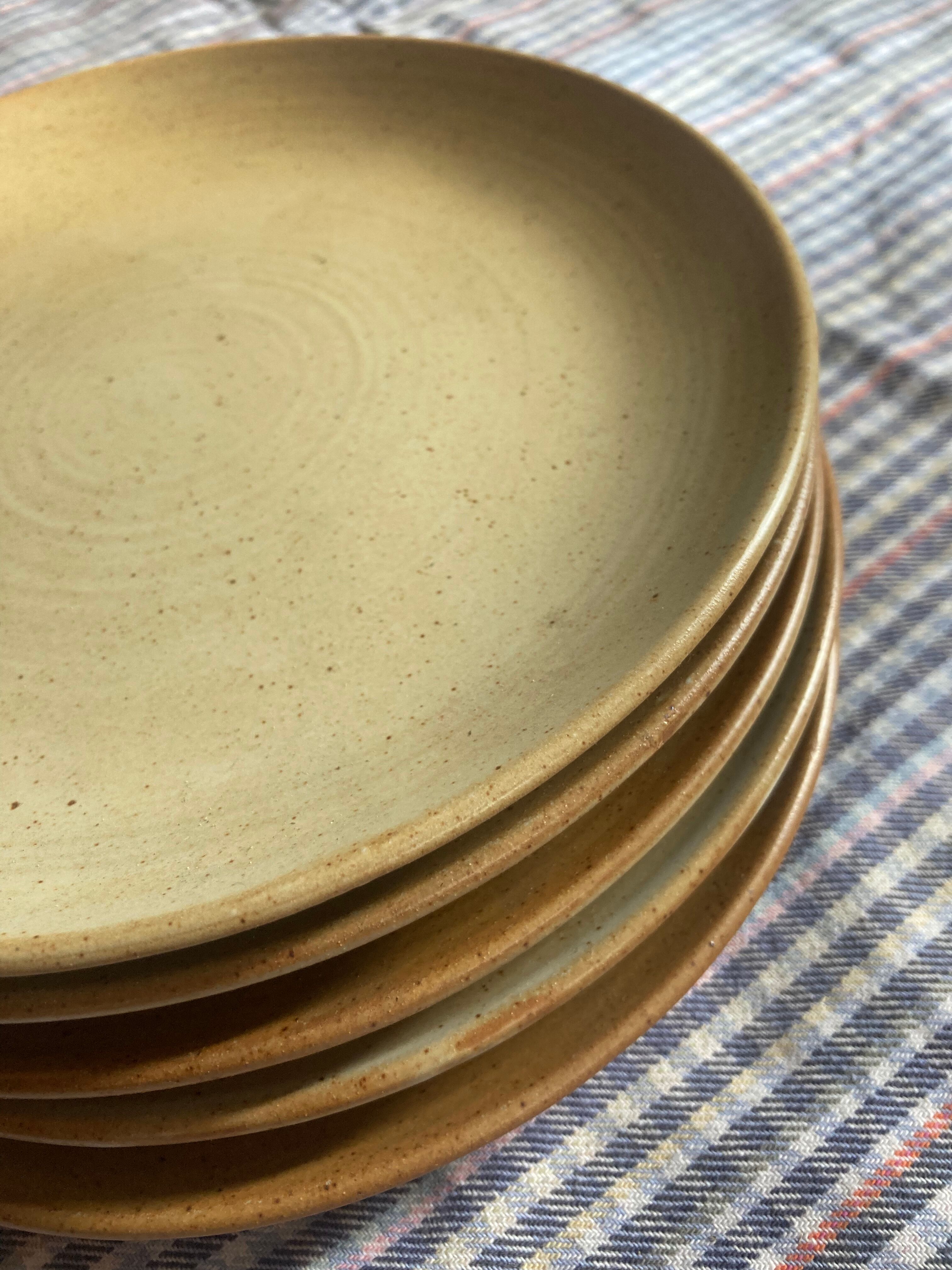 5 stoneware dessert plates from CNP village