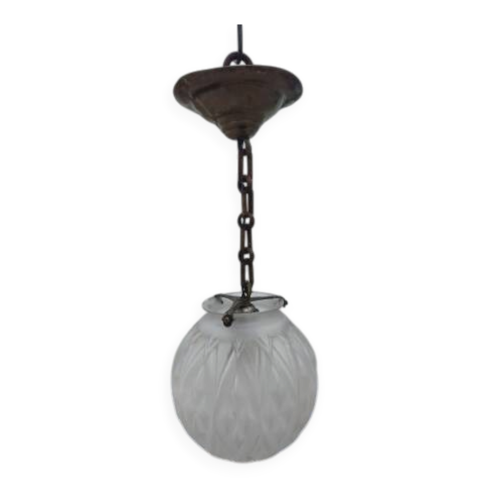 Art Deco pendant light in opalescent glass