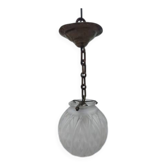 Art Deco pendant light in opalescent glass