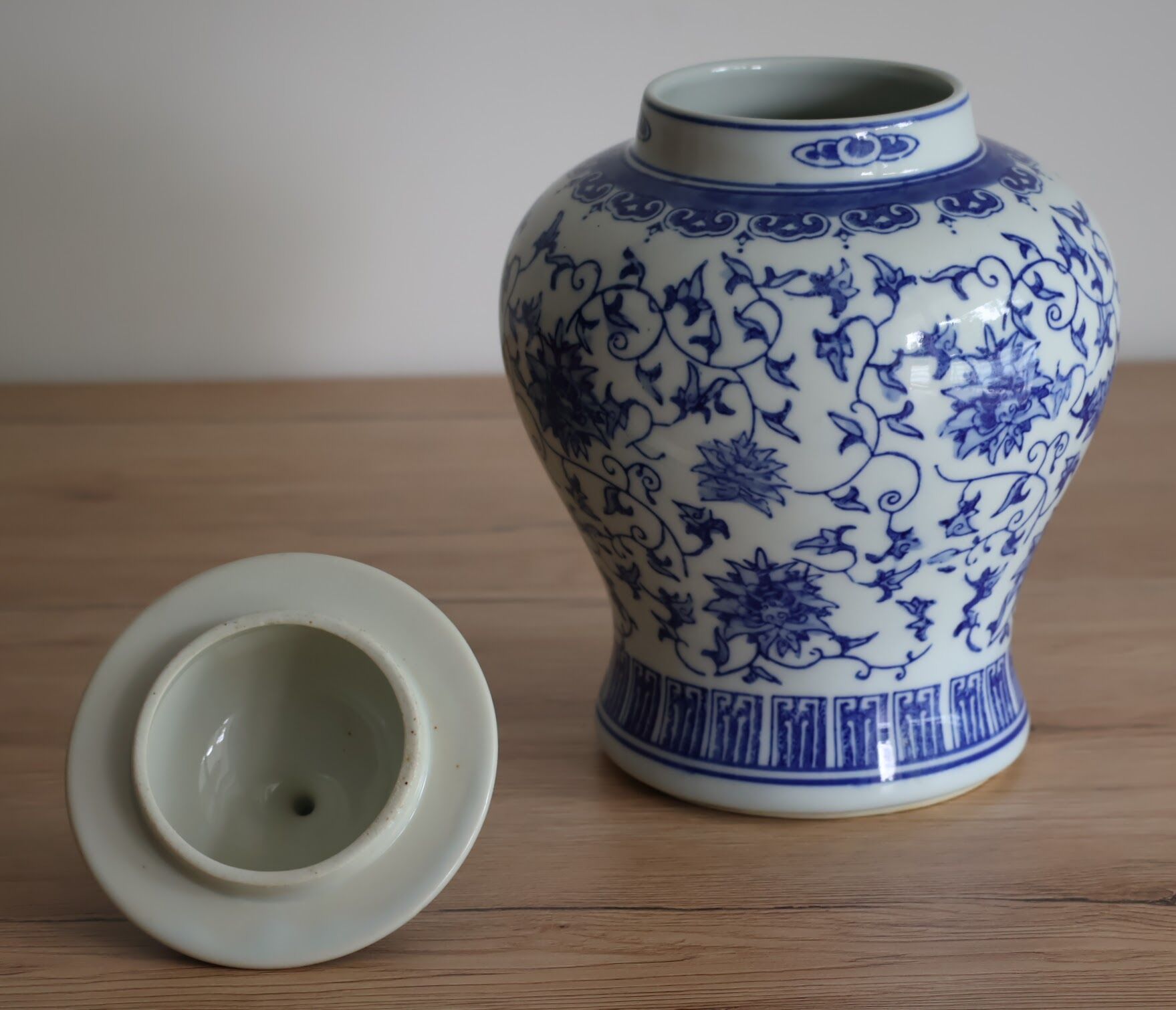 Grand pot à gingembre en porcelaine chinoise