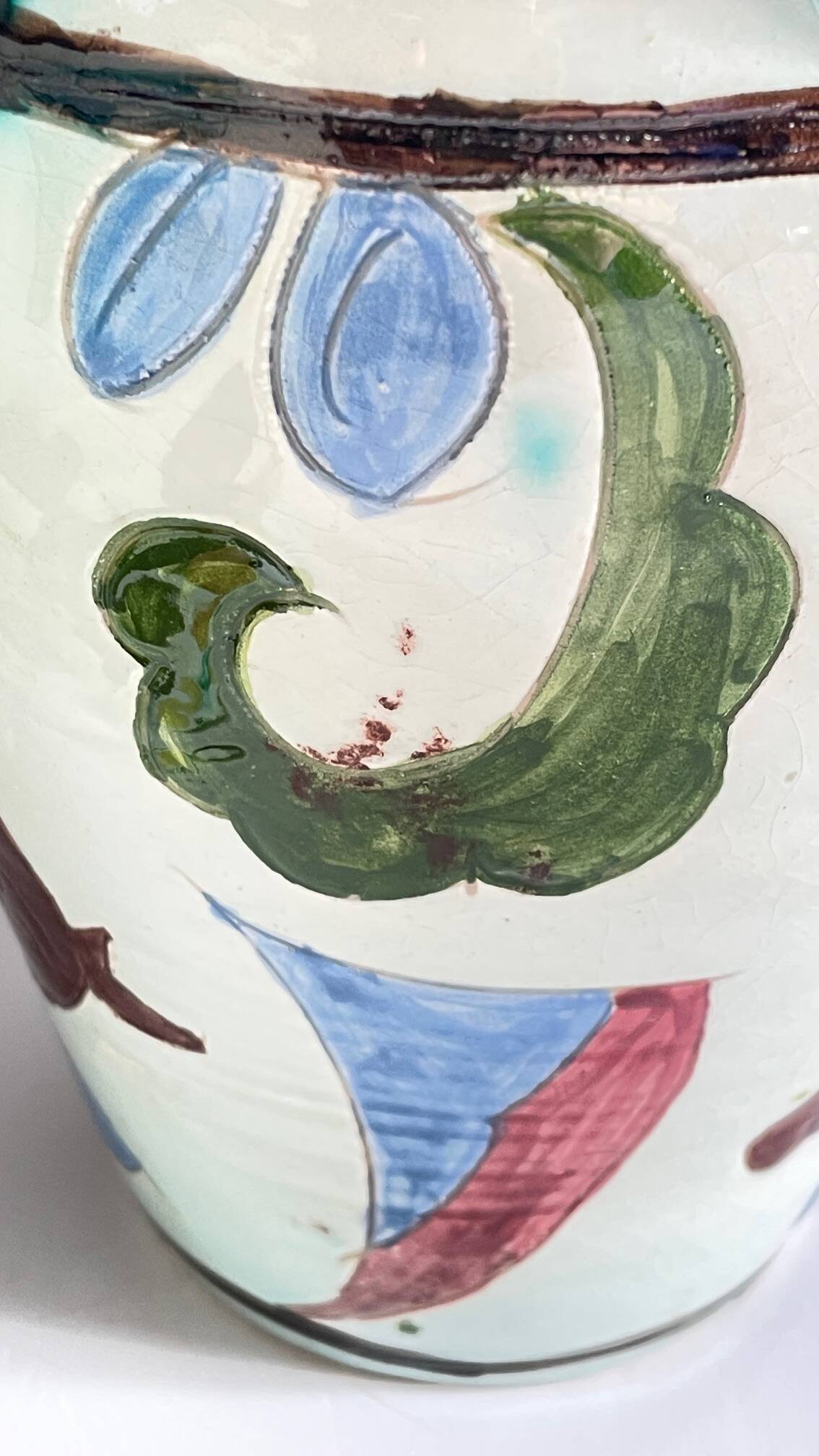Italian Majolica Vases with Dragon Motif