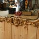 Golden wooden mirror in Louis XV style