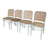 Set of 4 Thonet Style 811 Cane Chair: Josef Hoffman Mid-Century Modern Furn