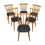 Set of 6 scandinavian vintage chairs 1960