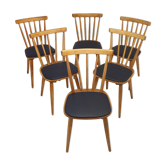 Set of 6 scandinavian vintage chairs 1960