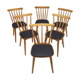 Set of 6 scandinavian vintage chairs 1960