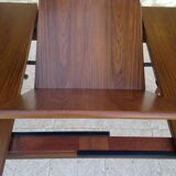 Table extendable scandinavian design teak growing butterfly