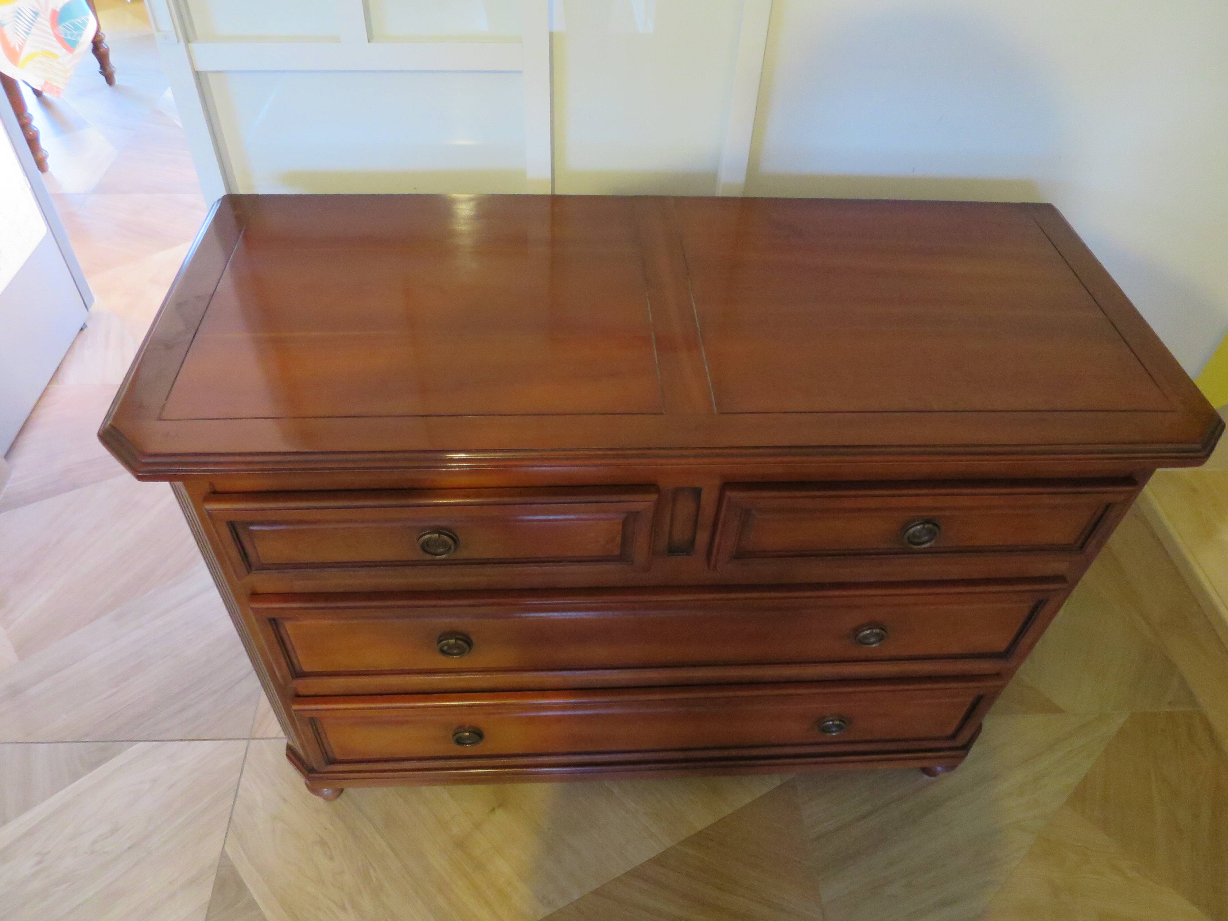 Vintage–Beautiful Louis Philippe chest of drawers – Directoire style – 4 drawers – Cherry wood