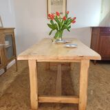 Solid wood farm table