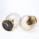 Glashütte Limburg ceiling lights brass and glass Germany 1970 labelled