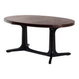 Table à manger avec une rallonge en chêne et bois d'orme, france, années 1970