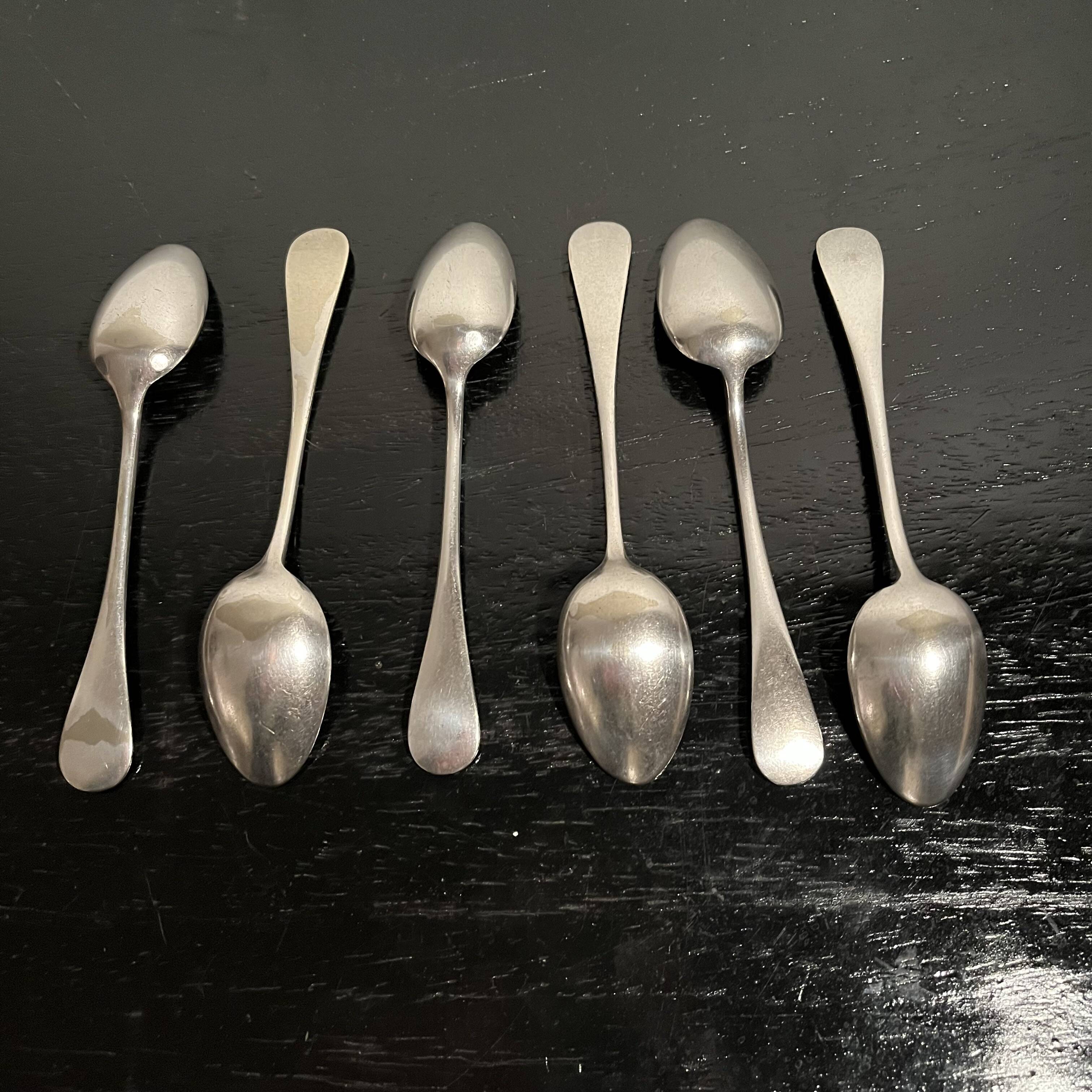 Small silver-plated metal spoons